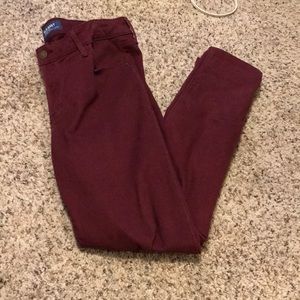 maroon skinny jeans